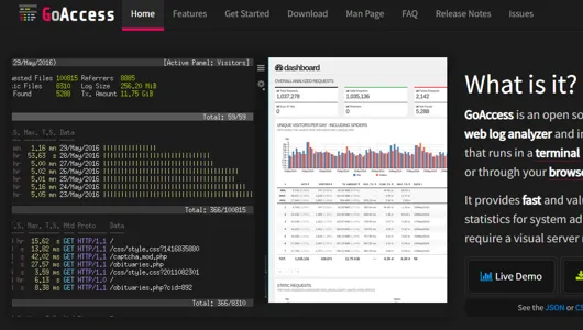 GoAccess - Visual Web Log Analyzer
